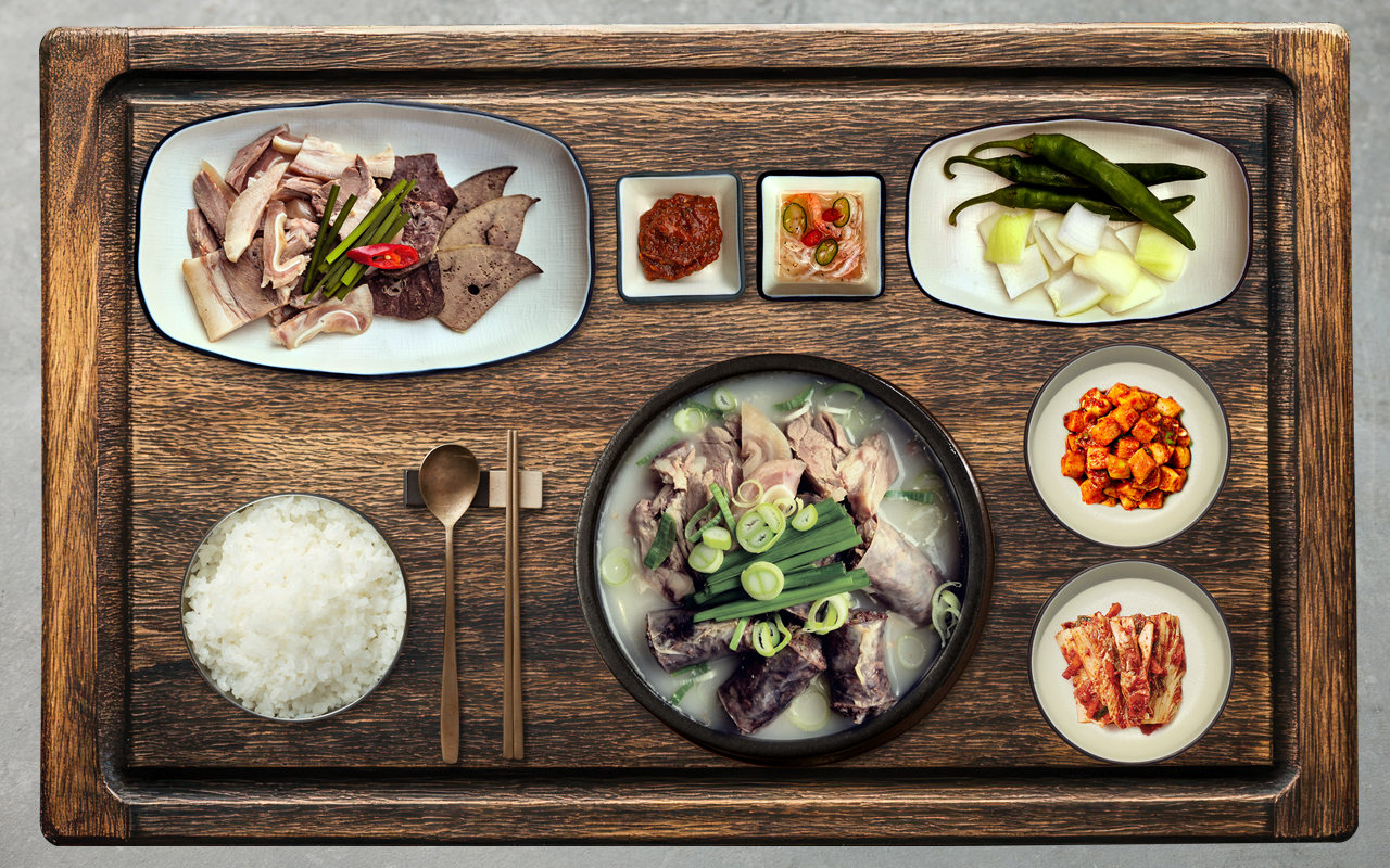 순대국 수육 정식